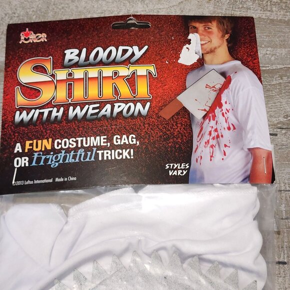 Loftus International Bloody Shirt with Buzz Saw Shirt Costume Gag Halloween - Picture 2 of 5